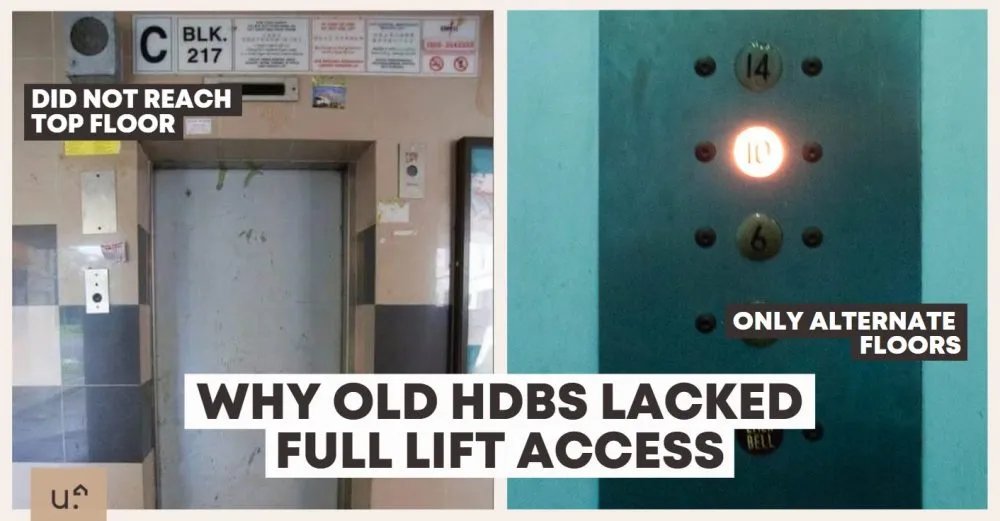 Reasons Older HDBs Lack Lift Access to Every Floor