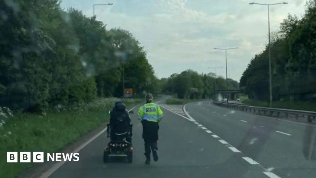 Mobility Scooter User Removed from Telford Dual Carriageway